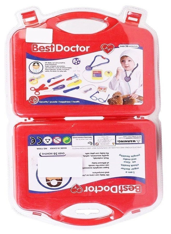 Heer Doctor Set Medical Suitcase Toy for Kids -Red - Image 2